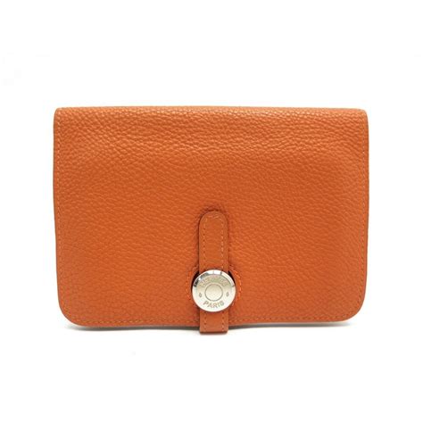 portefeuille hermes dogon|Hermès Portefeuille Dogon Compact Orange Leather Compact .